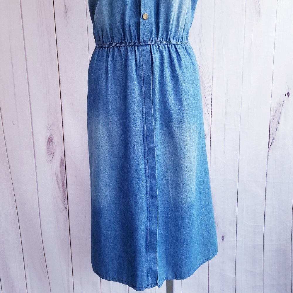 NOISY MAY DENIM DISTRESSED DRESS SZ M - Picture 4 of 7